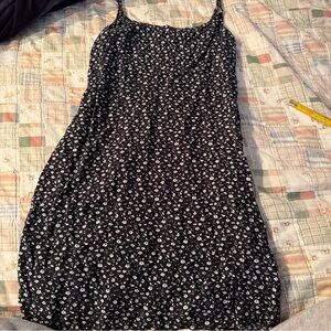 Brandy Melville Black and White Floral Mini Dress